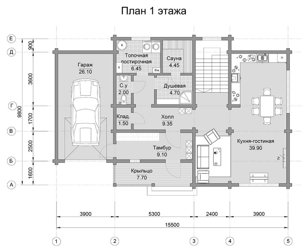Дом из клееного бруса "Борисоглебск"