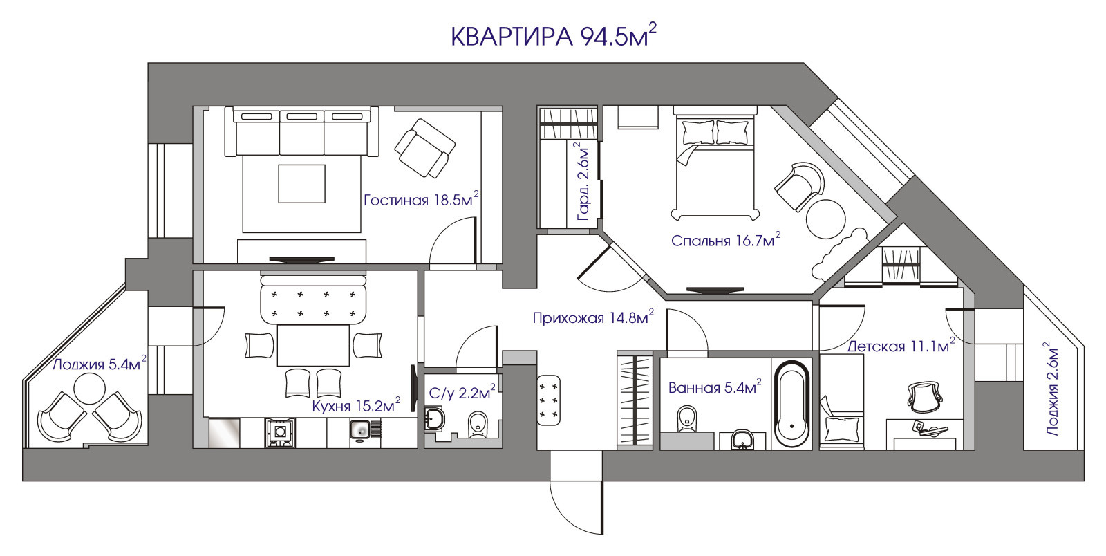 Квартира в современной классике
