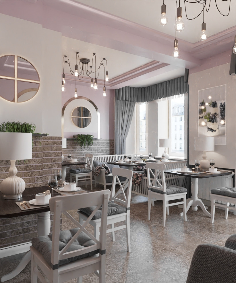 Restaurant_001_интерьер ресторана "Сладкое счастье"