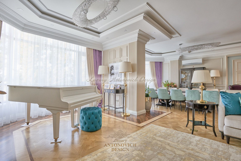 Интерьер гостиной в стиле новая классика
