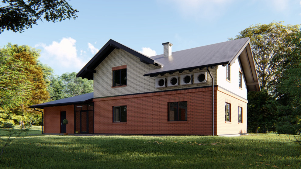 Проект дома с гаражом в Пермском крае, S=198,9 кв.м