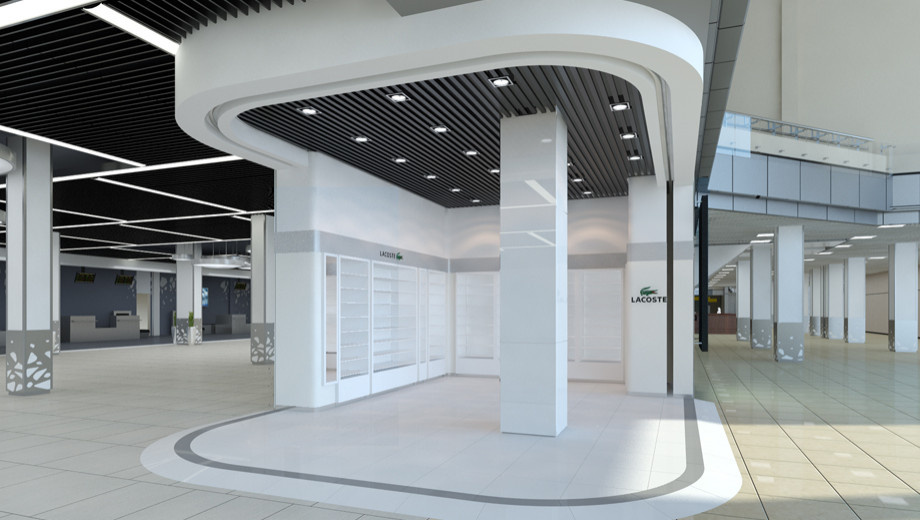 Дизайн интерьера магазина LACOSTE в а/п Кольцово