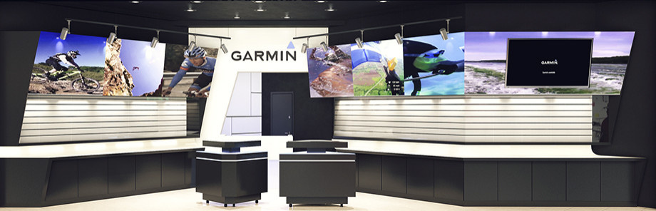 Дизайн интерьера магазина электроники GARMIN