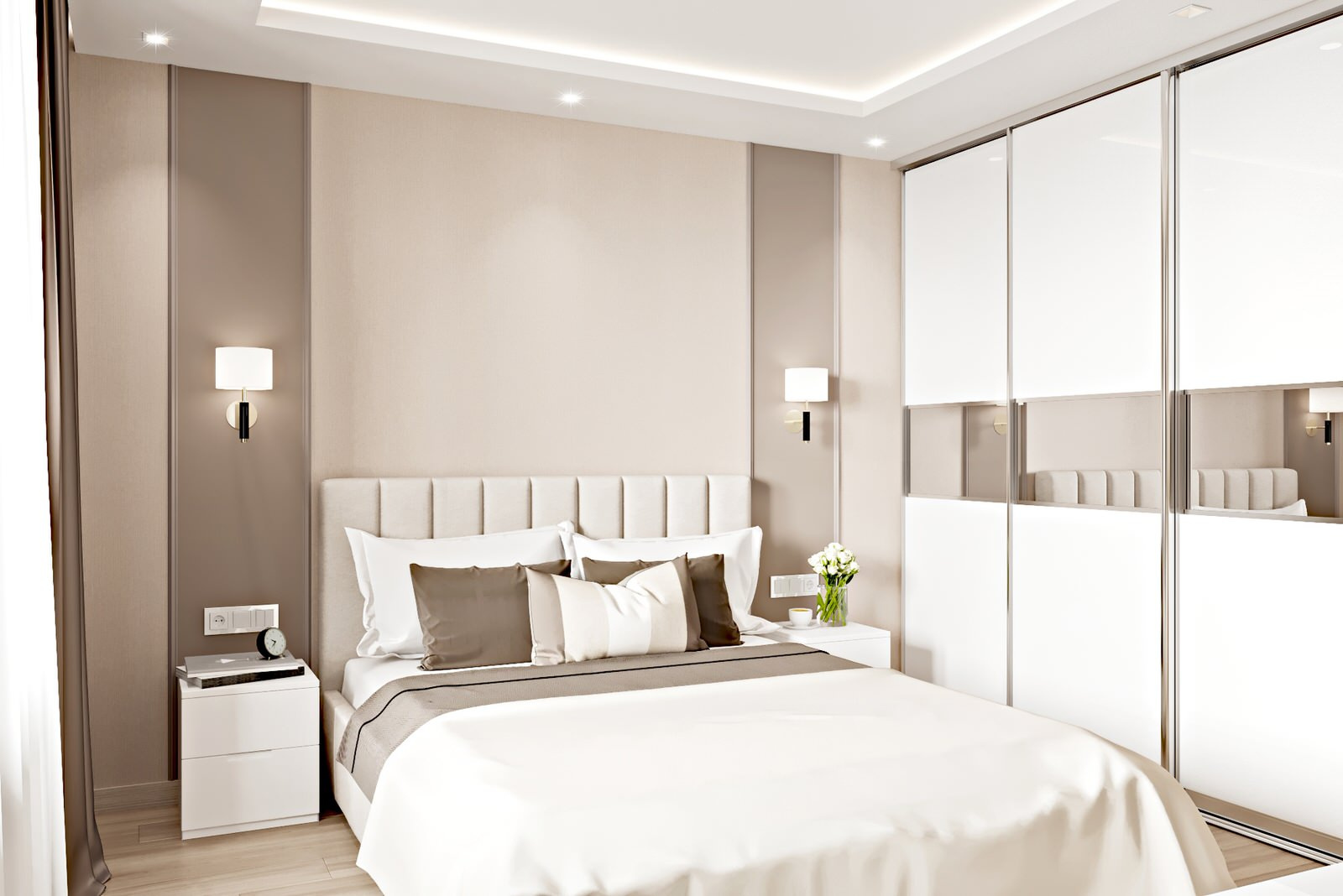 3-комн. квартира - 90 м2. Спальня