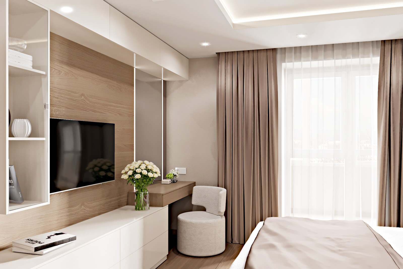2-комн. квартира - 70 м2. Спальня