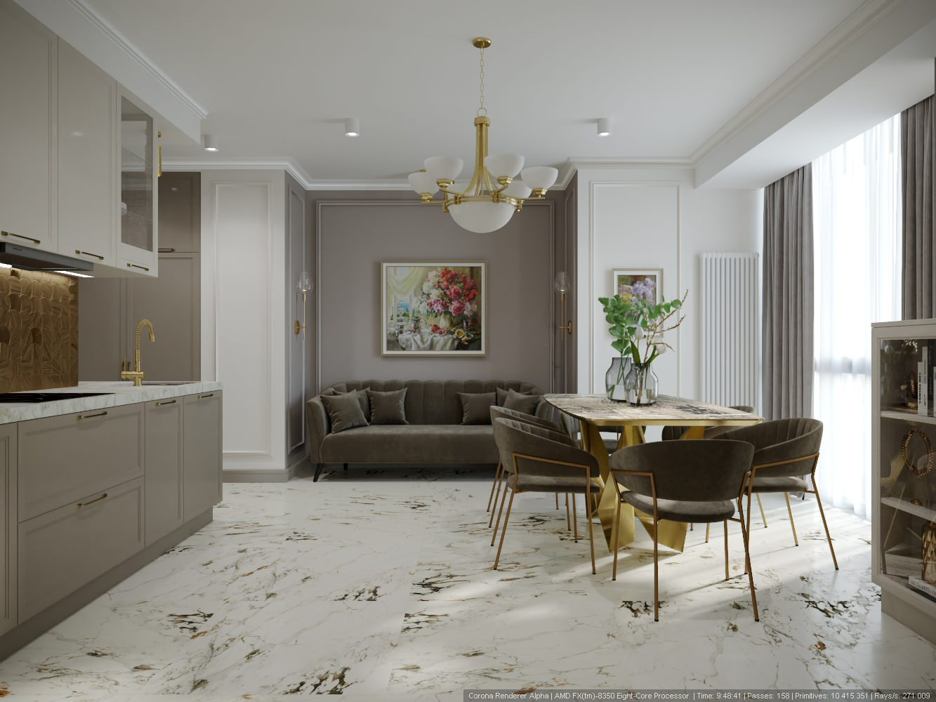 Современная классика. Квартира 115 м.кв