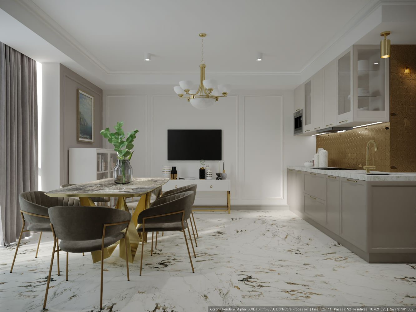 Современная классика. Квартира 115 м.кв