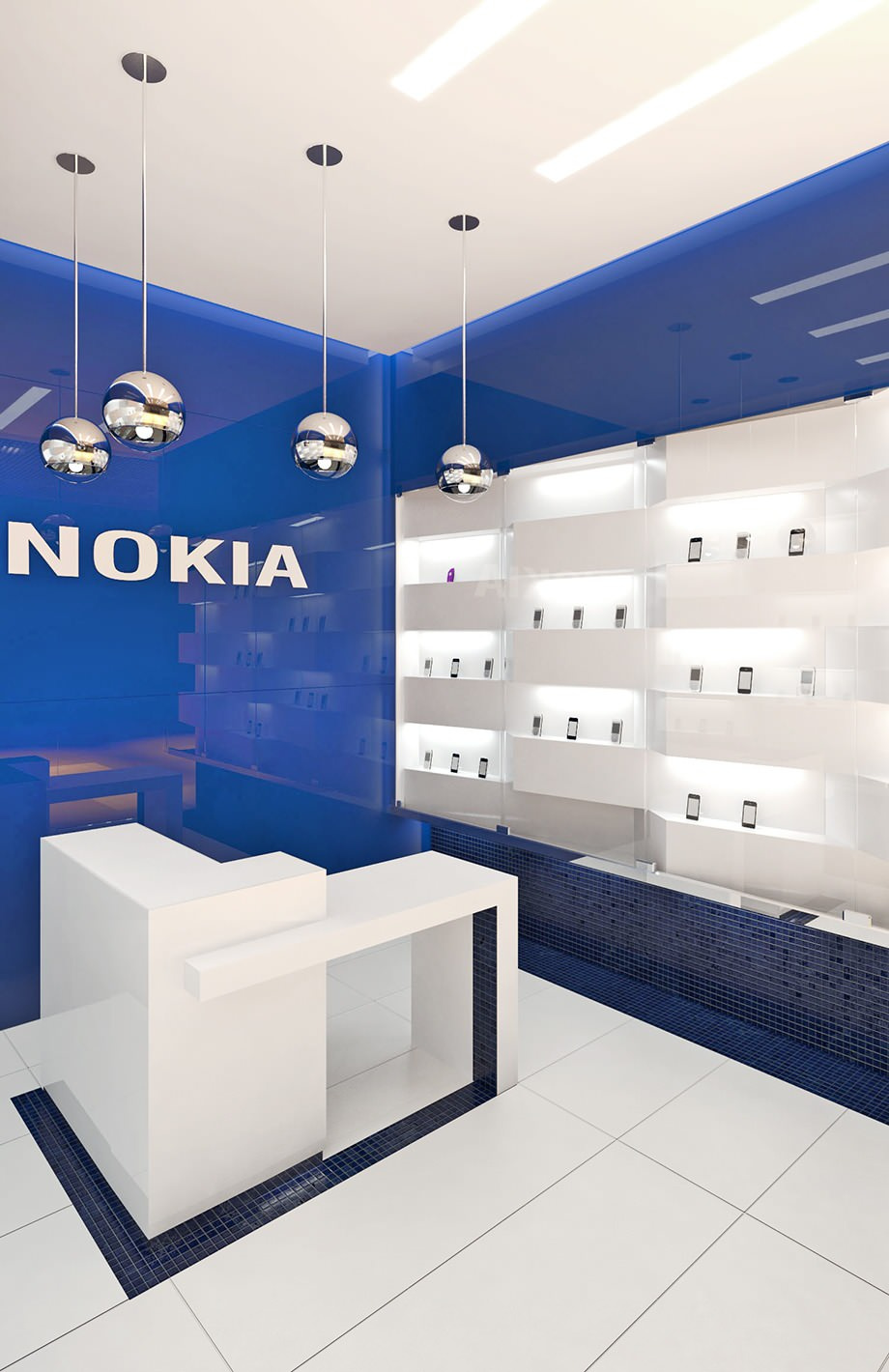 Интерьер магазина электроники NOKIA