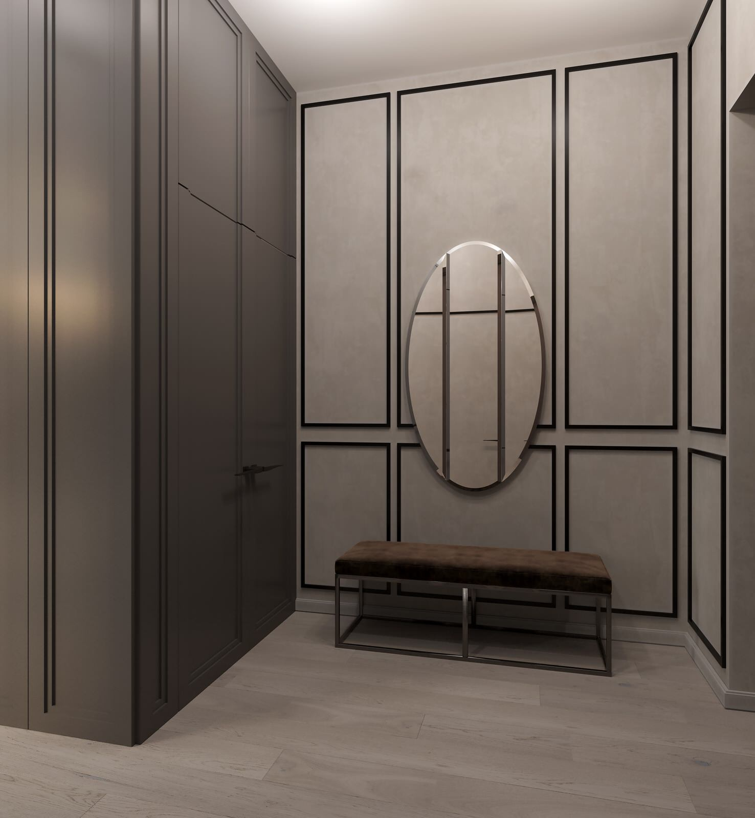 Interiors of private flat at housing complex Monodom
