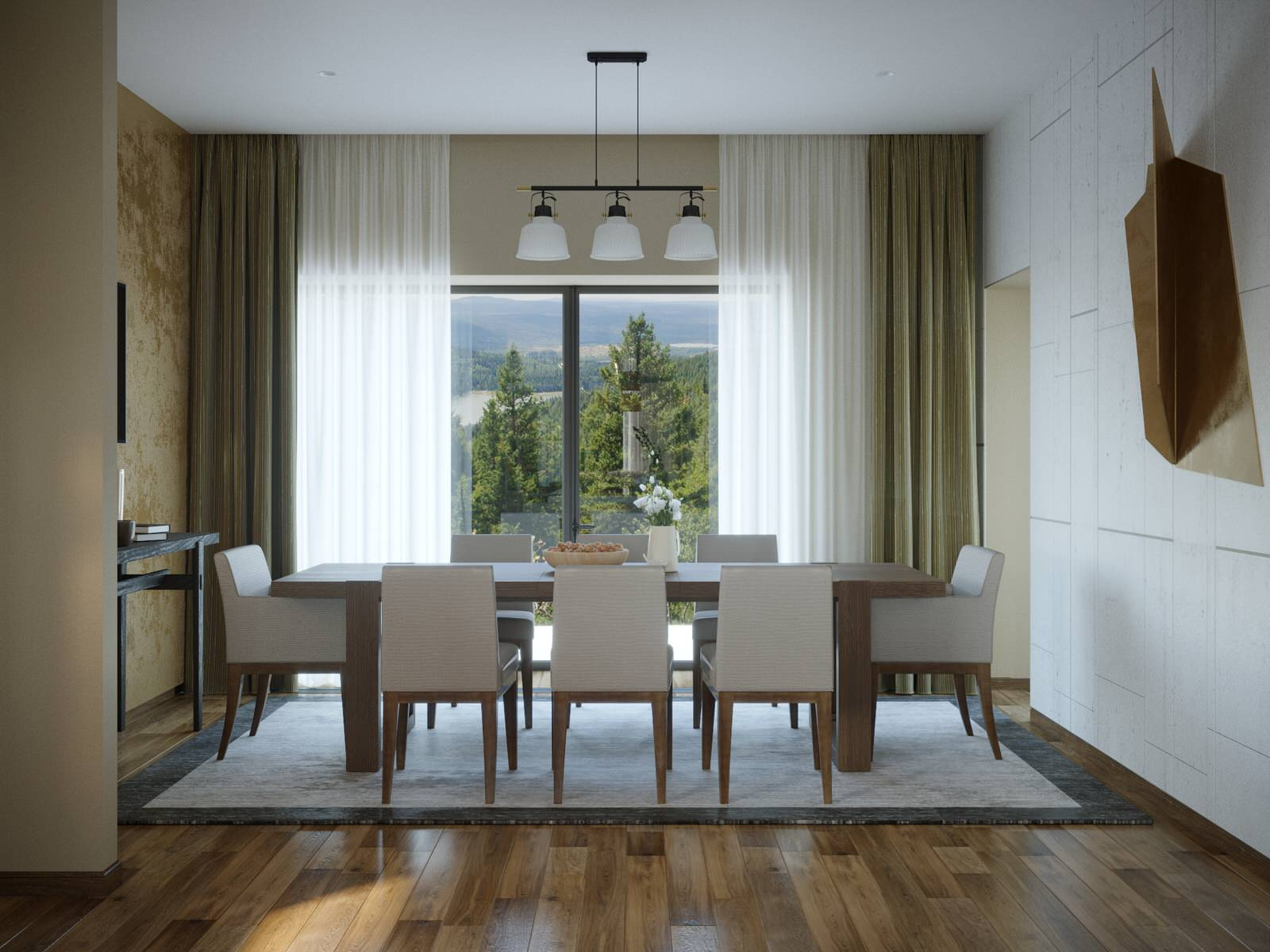 Дом в Веселом dining + kitchen