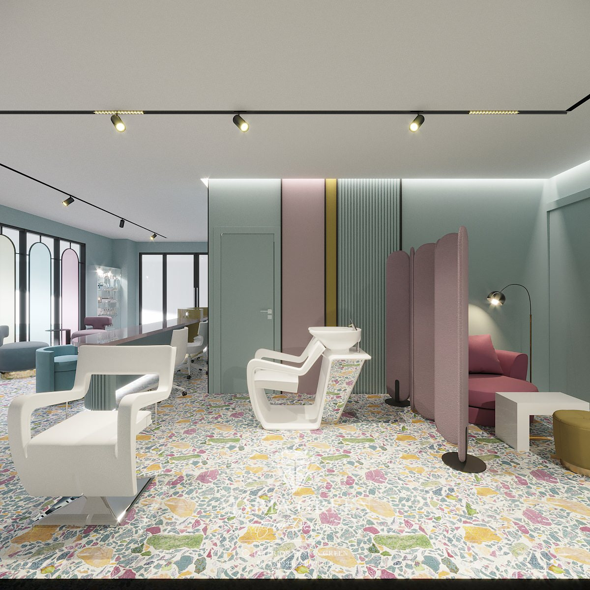 A stylish beauty salon in Milan