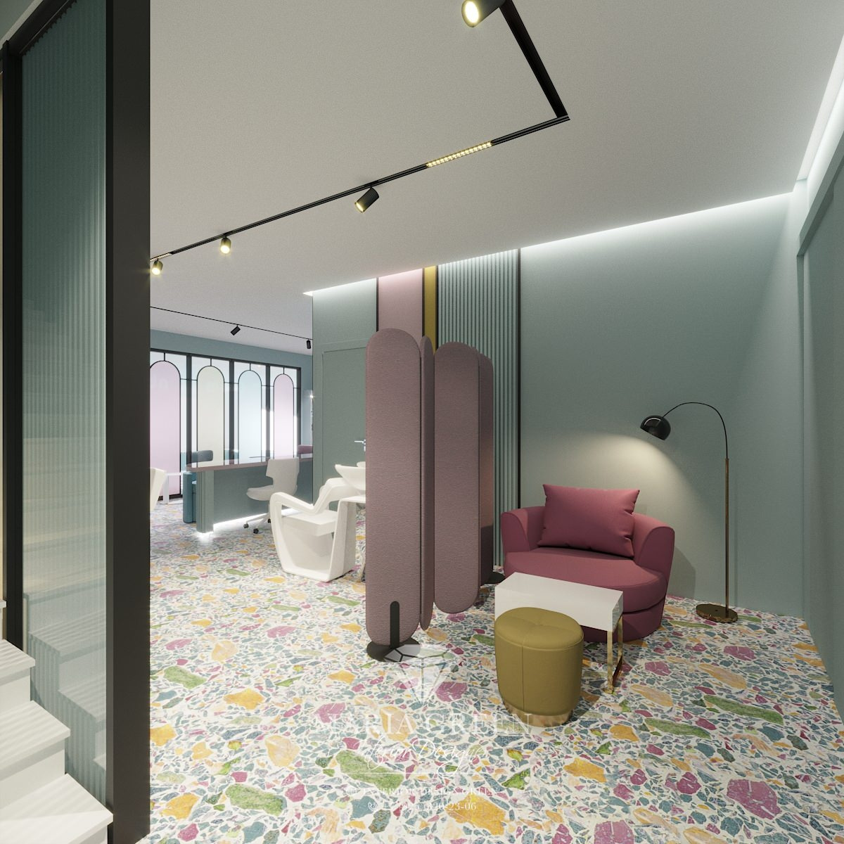 A stylish beauty salon in Milan