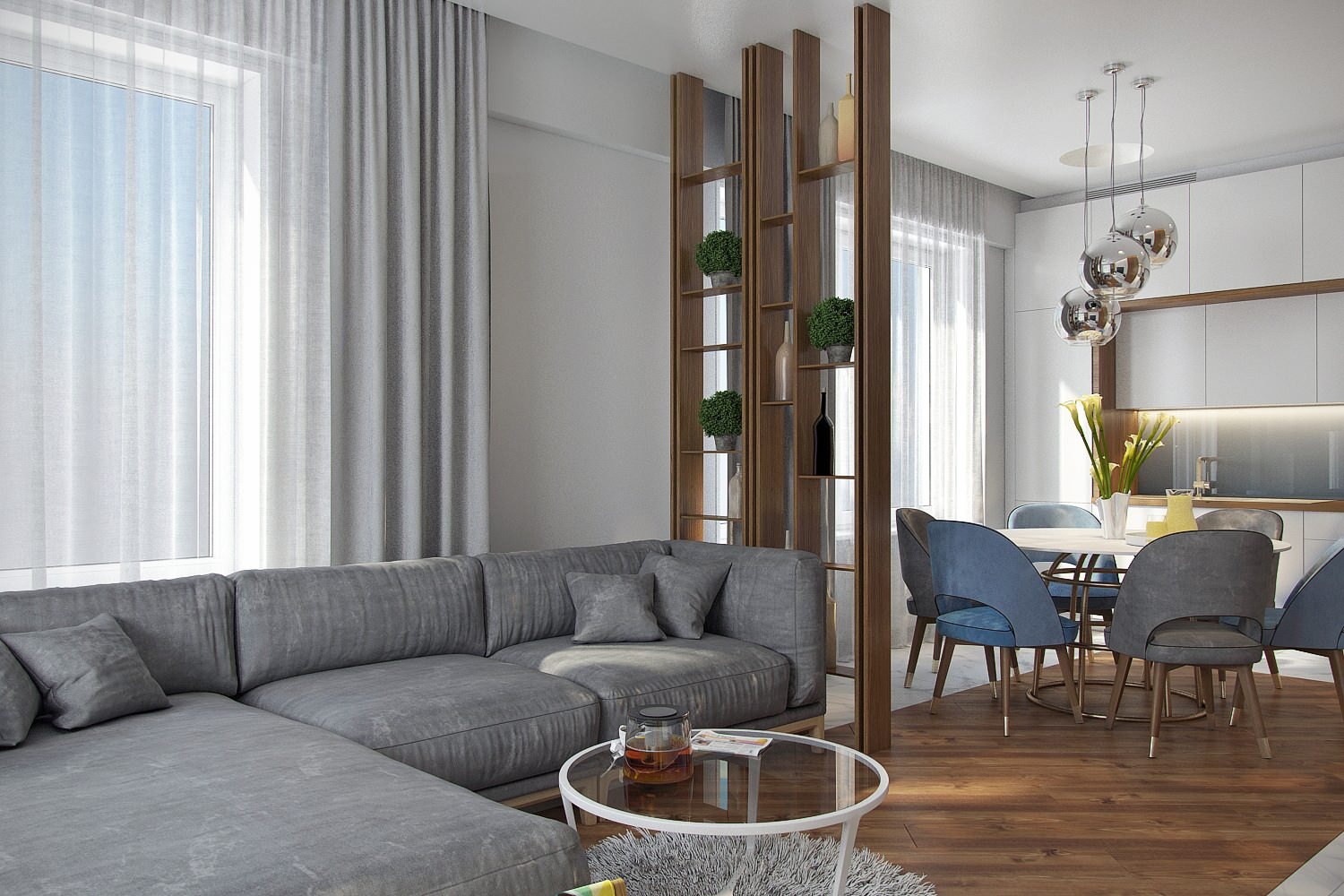 Дизайн-проект квартиры 115 м.кв. Clever Park