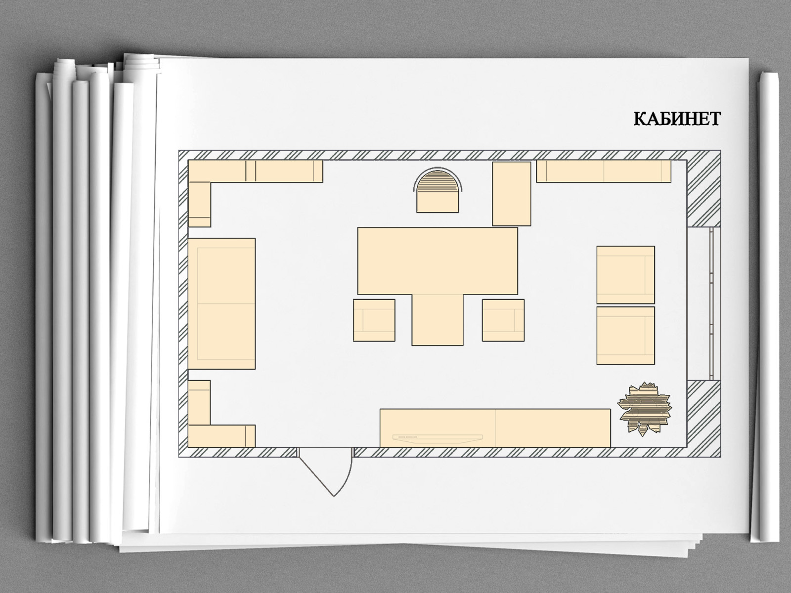 План кабинета "Ампир"