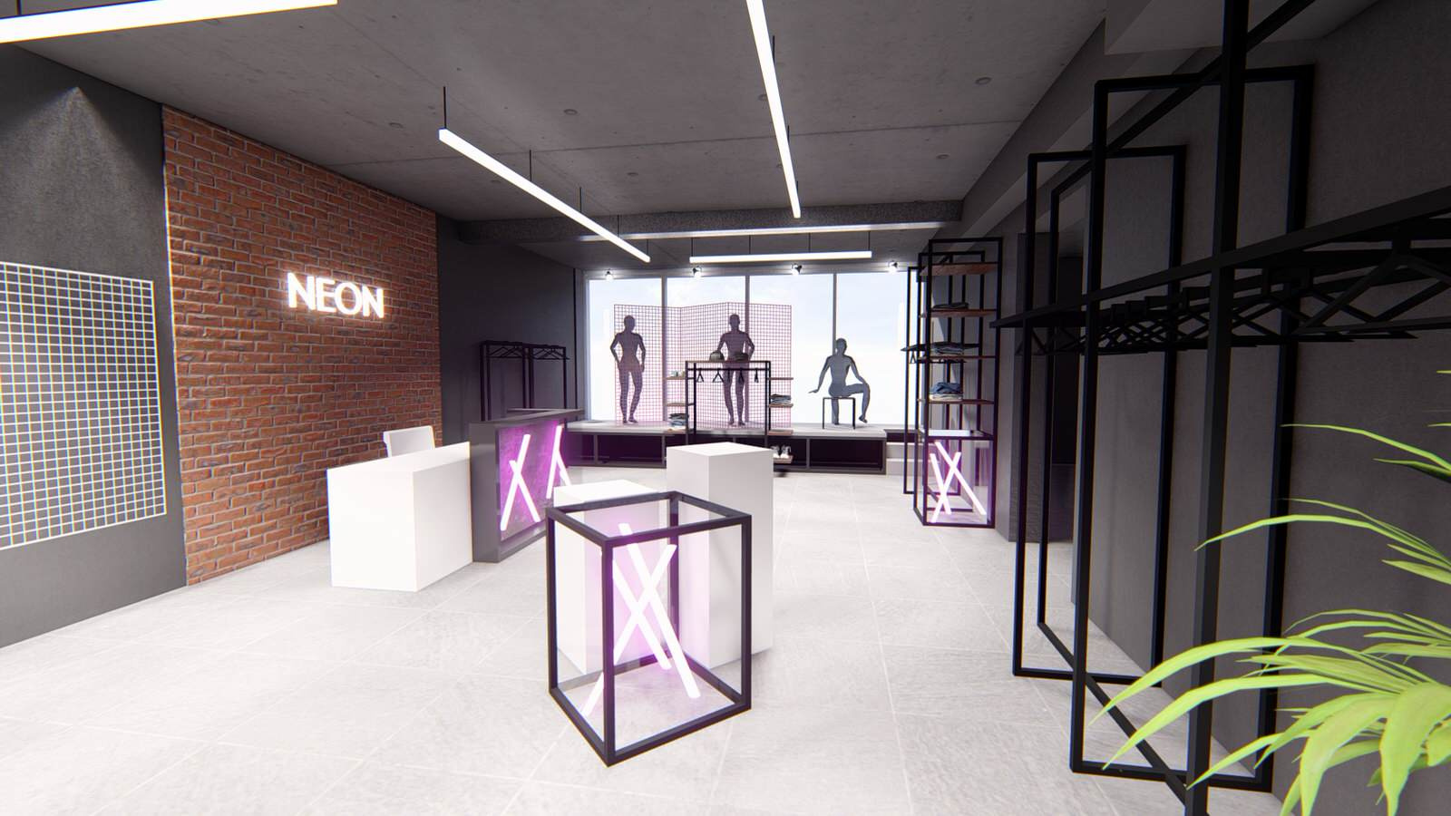 Дизайн-проект + реализация концепт-магазина Neon г. Липецк