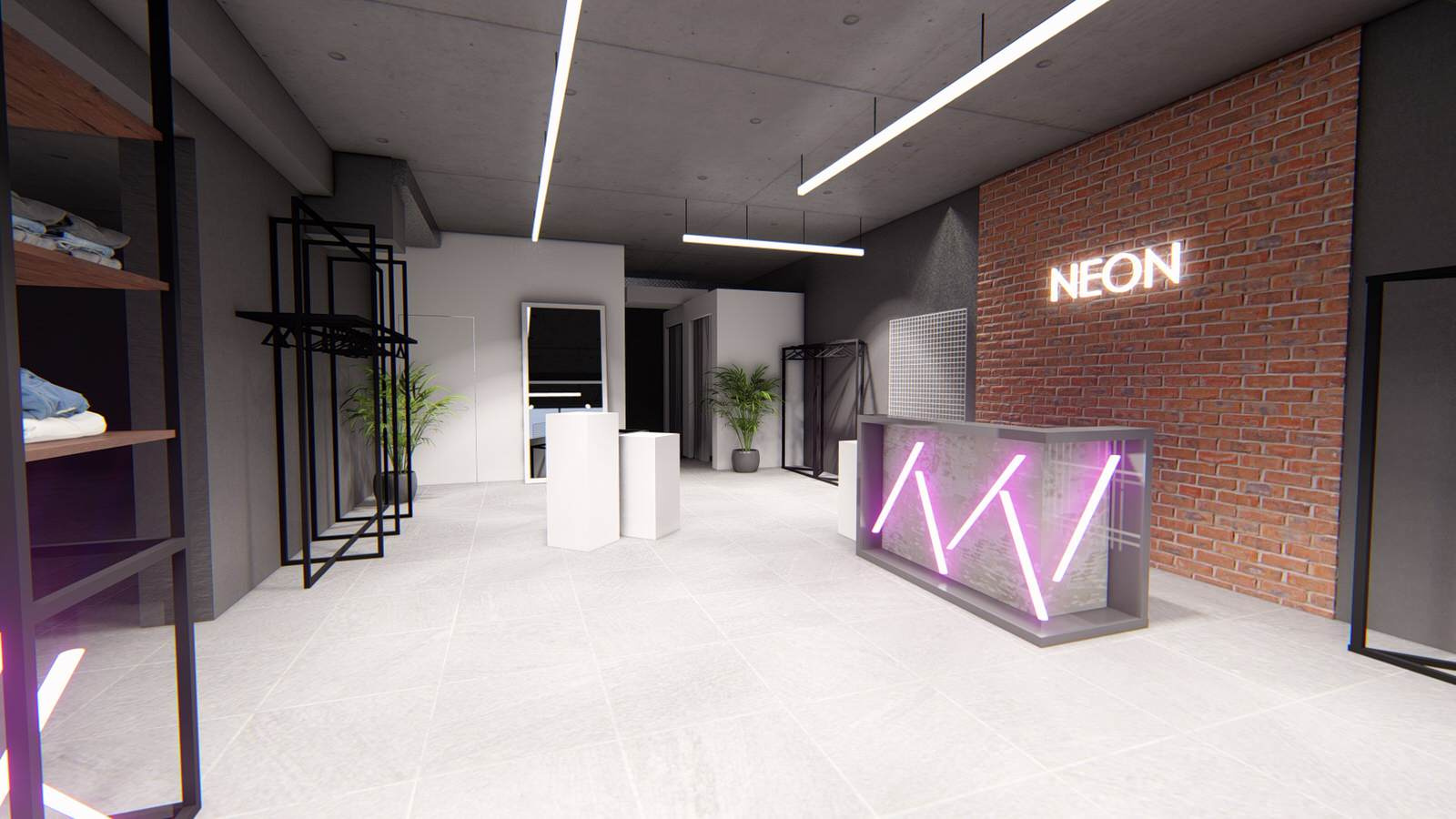 Дизайн-проект + реализация концепт-магазина Neon г. Липецк