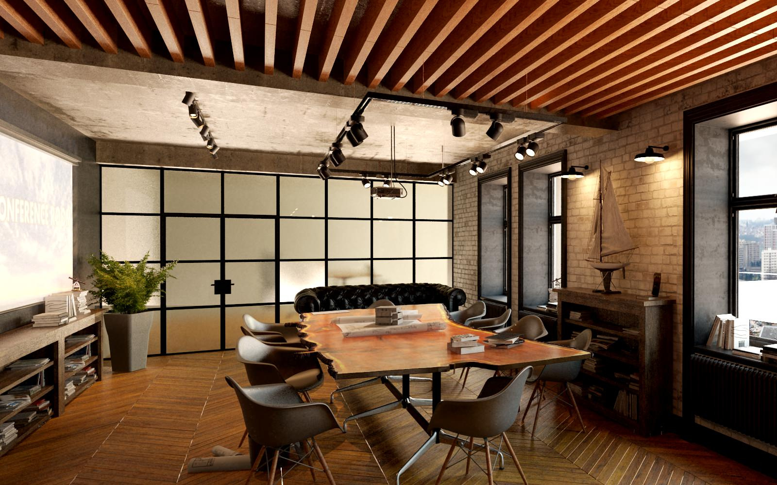 Дизайн проект офиса в стиле loft