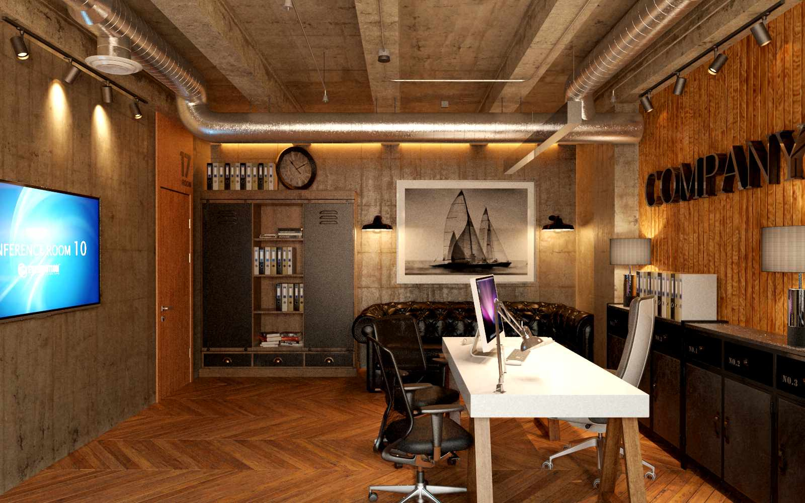 Дизайн проект офиса в стиле loft