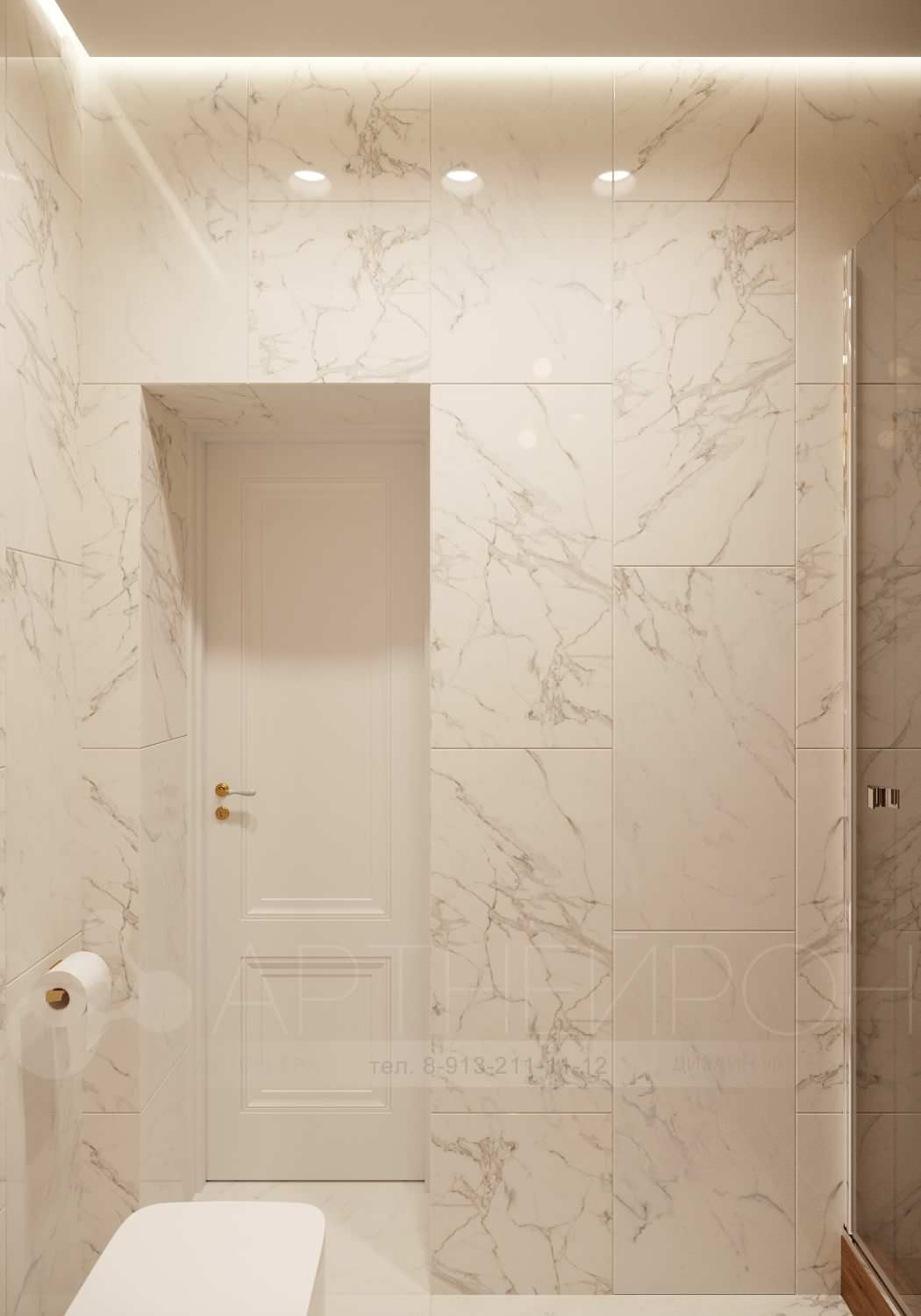 Дизайн интерьера санузла (вариант1)