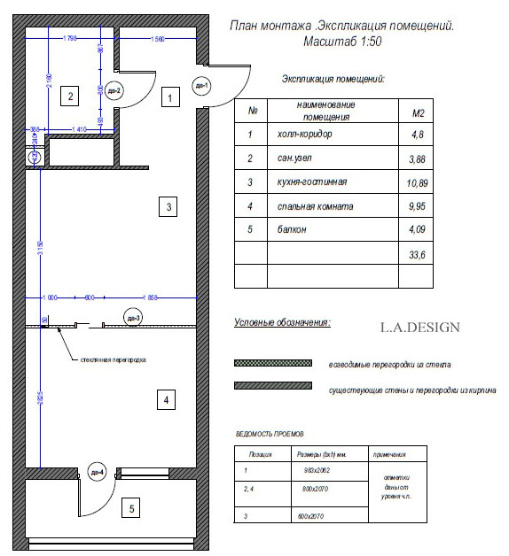 Квартира студия 32кв.м.