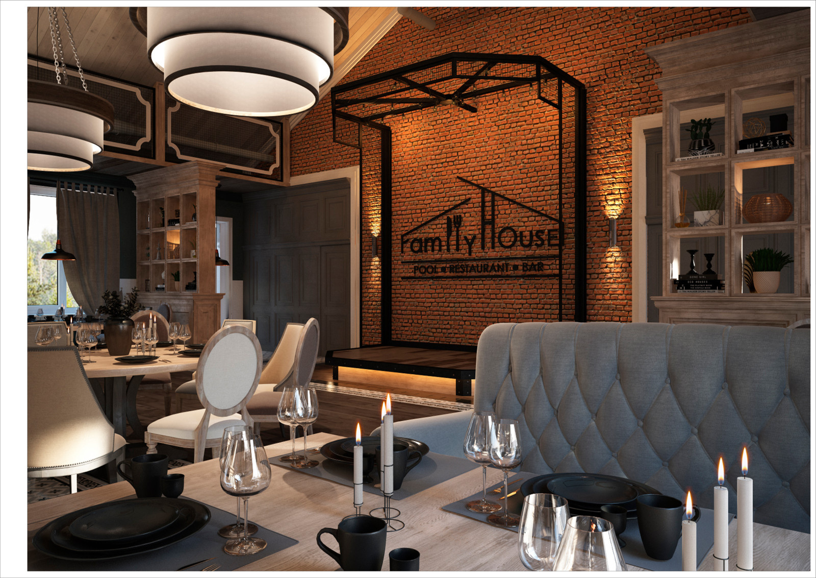 Restaurant_006_визуализация интерьера ресторана в "г. Волгодонск  51"