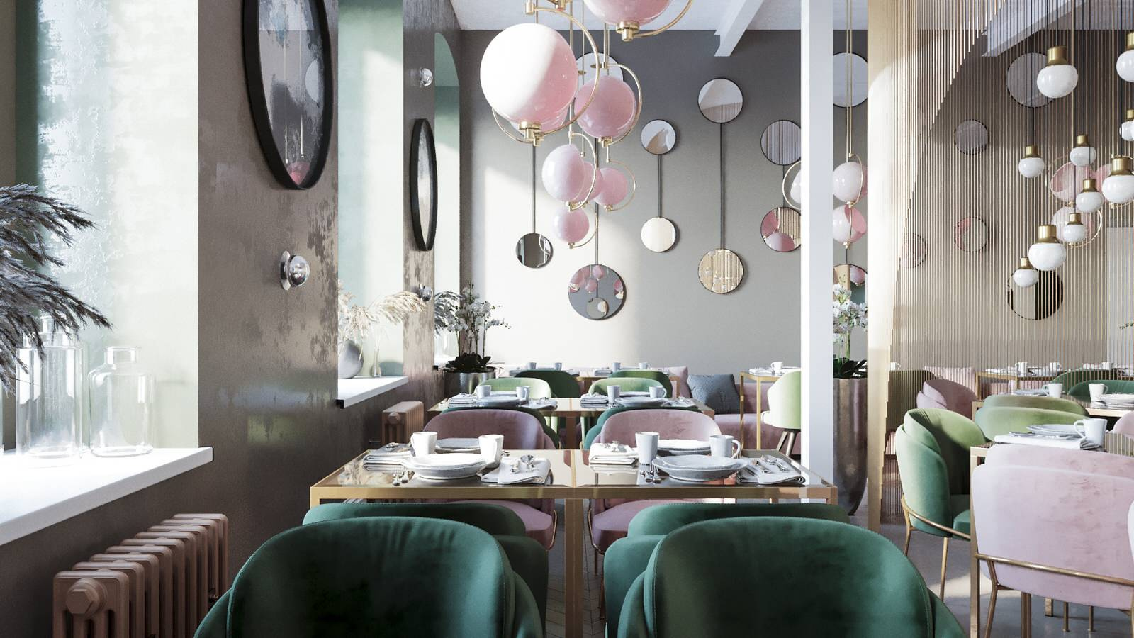 Restaurant_011_визуализация интерьера для ресторана "Джульетта" в г. Спб