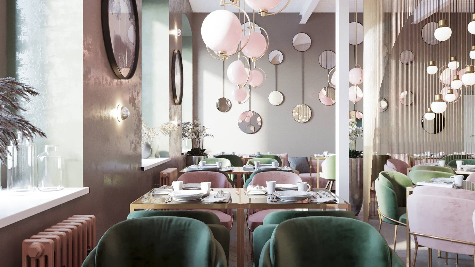 Restaurant_011_визуализация интерьера для ресторана "Джульетта" в г. Спб