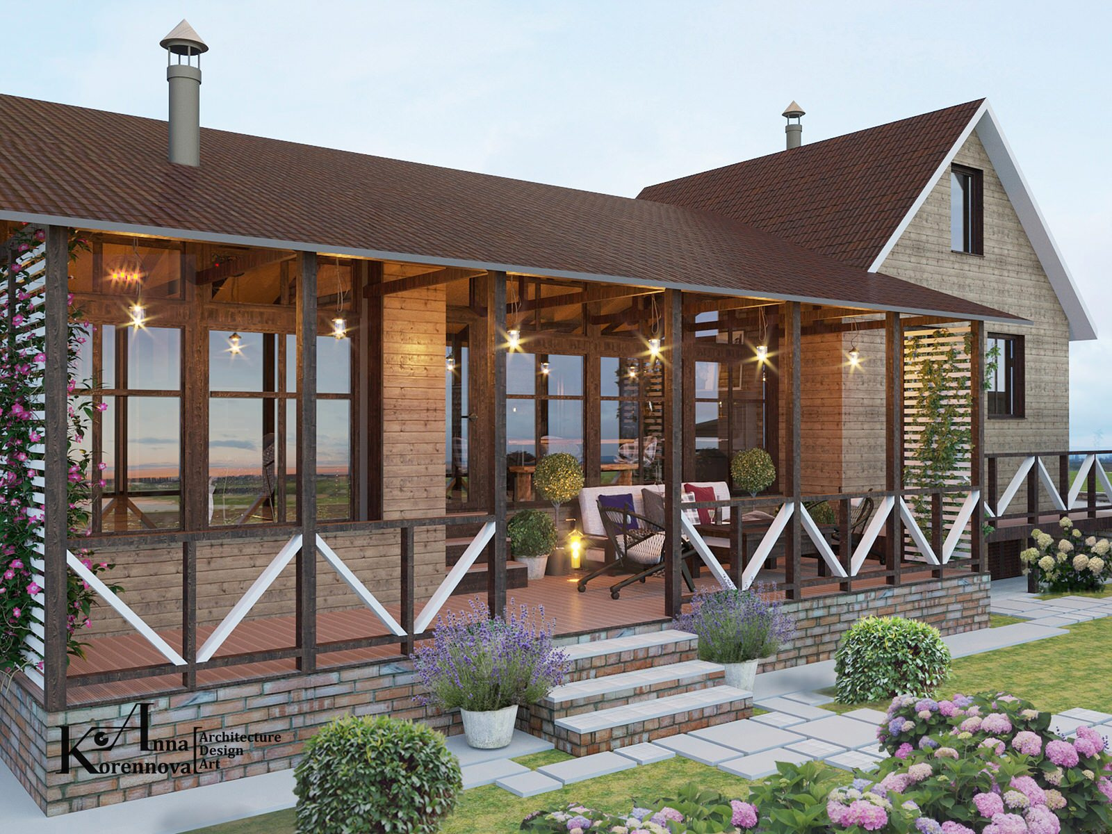 Проект загородного дома Loft Dacha