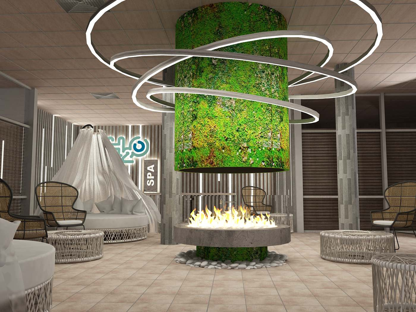 Реконструкция зоны SPA в "H2O"