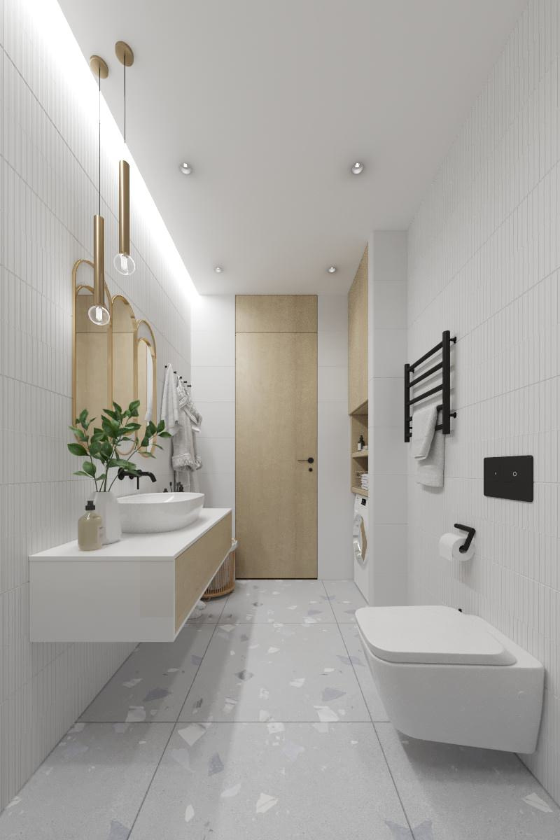 Ванная, в квартире 39м2, Кемерово