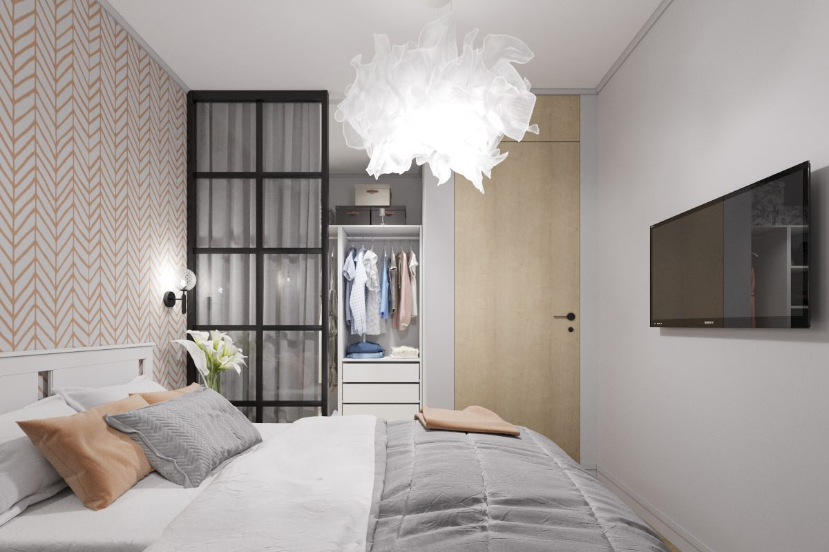 Спальня, в квартире 39м2, Кемерово