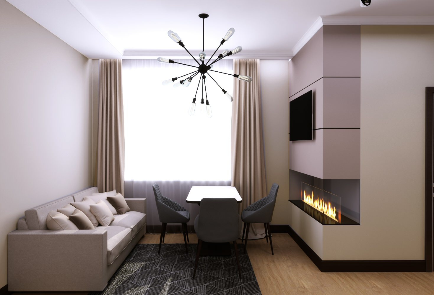 Интерьер квартиры 90 м2