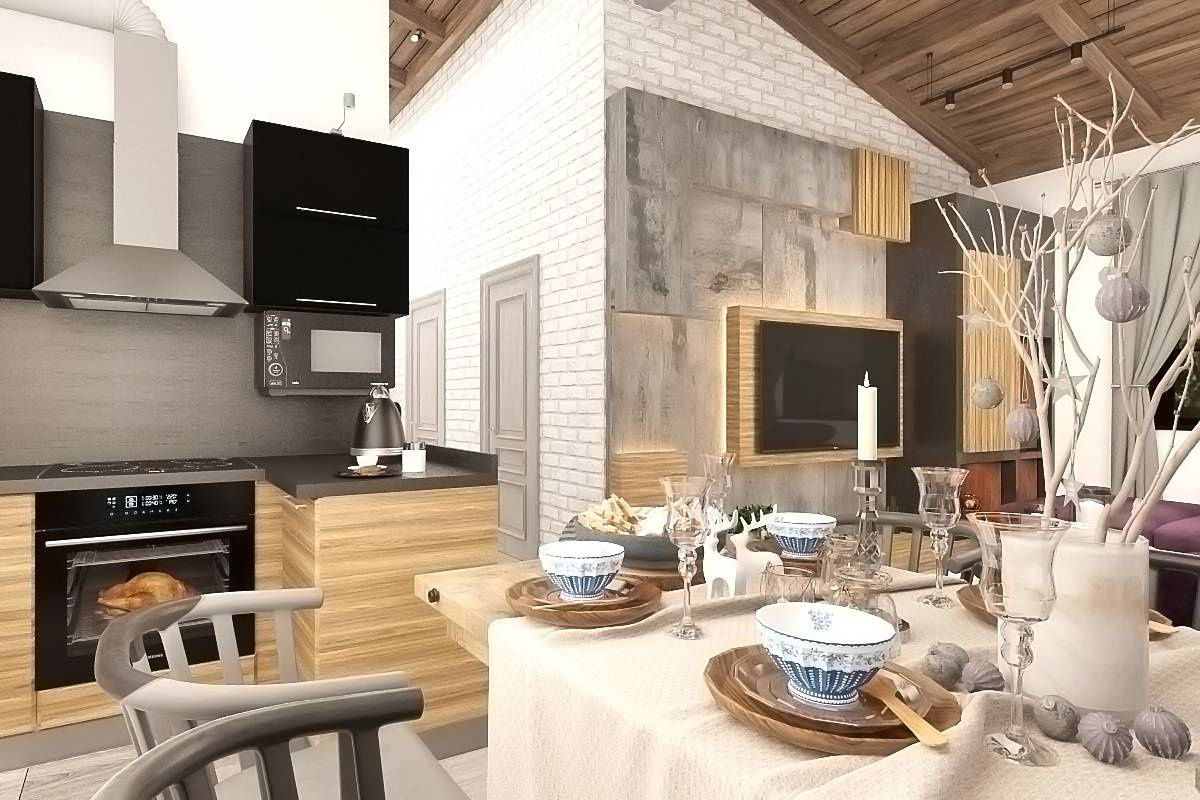 Коттедж в стиле Loft