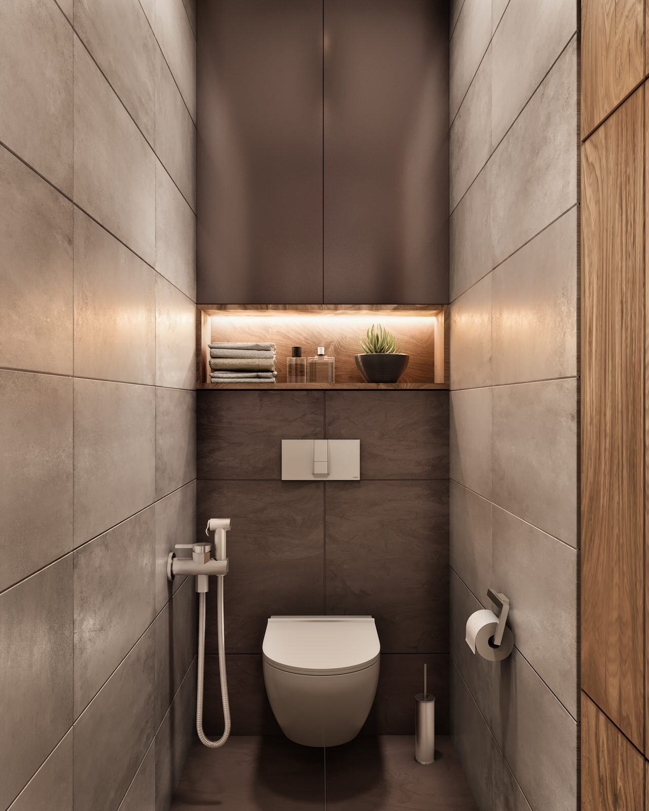 Gray color in the interior of an apartment of 60 m² in St. Petersburg