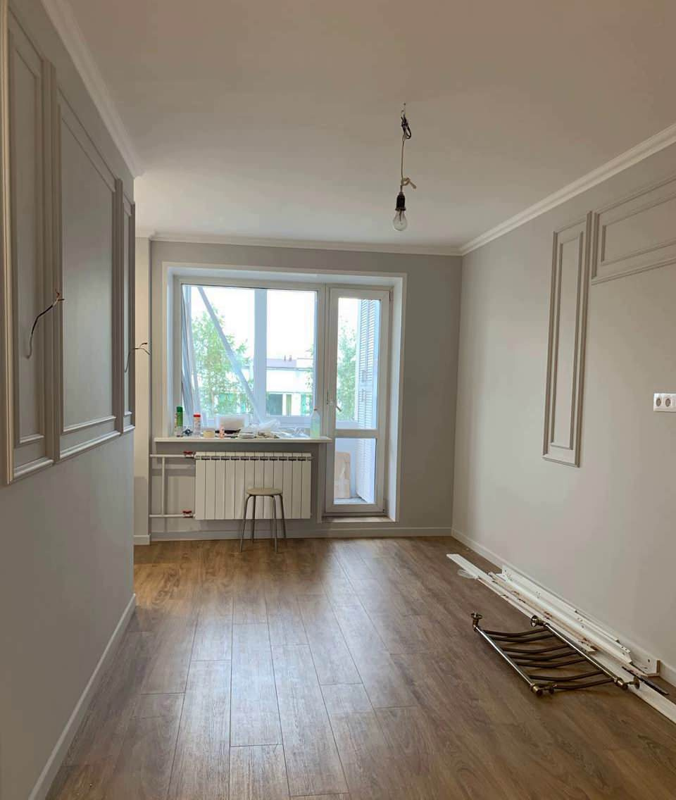 Design apartment in Krasnoyarsk 37 m² in neoclassical style