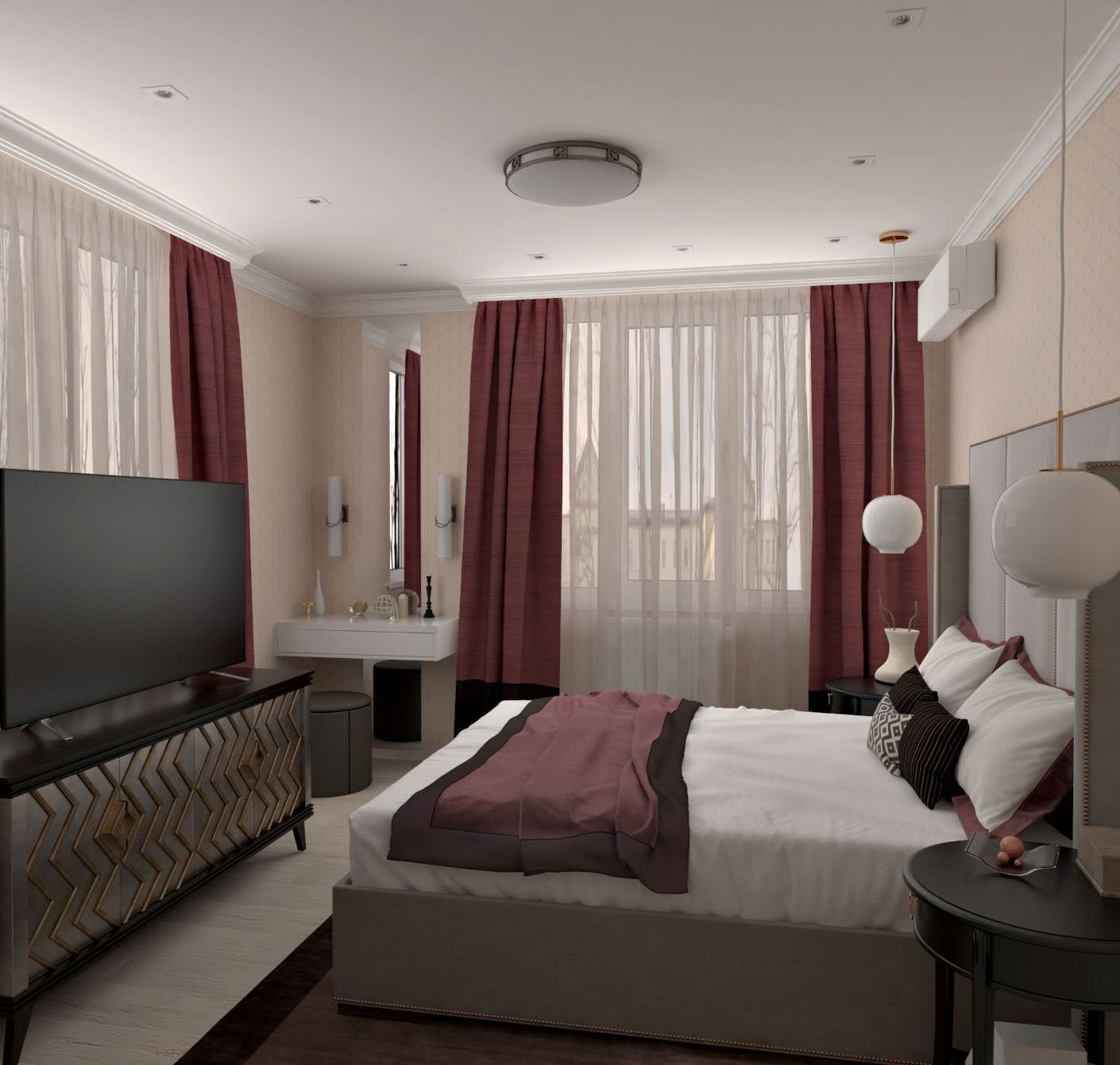 Квартира 40 м2 с элементами классики