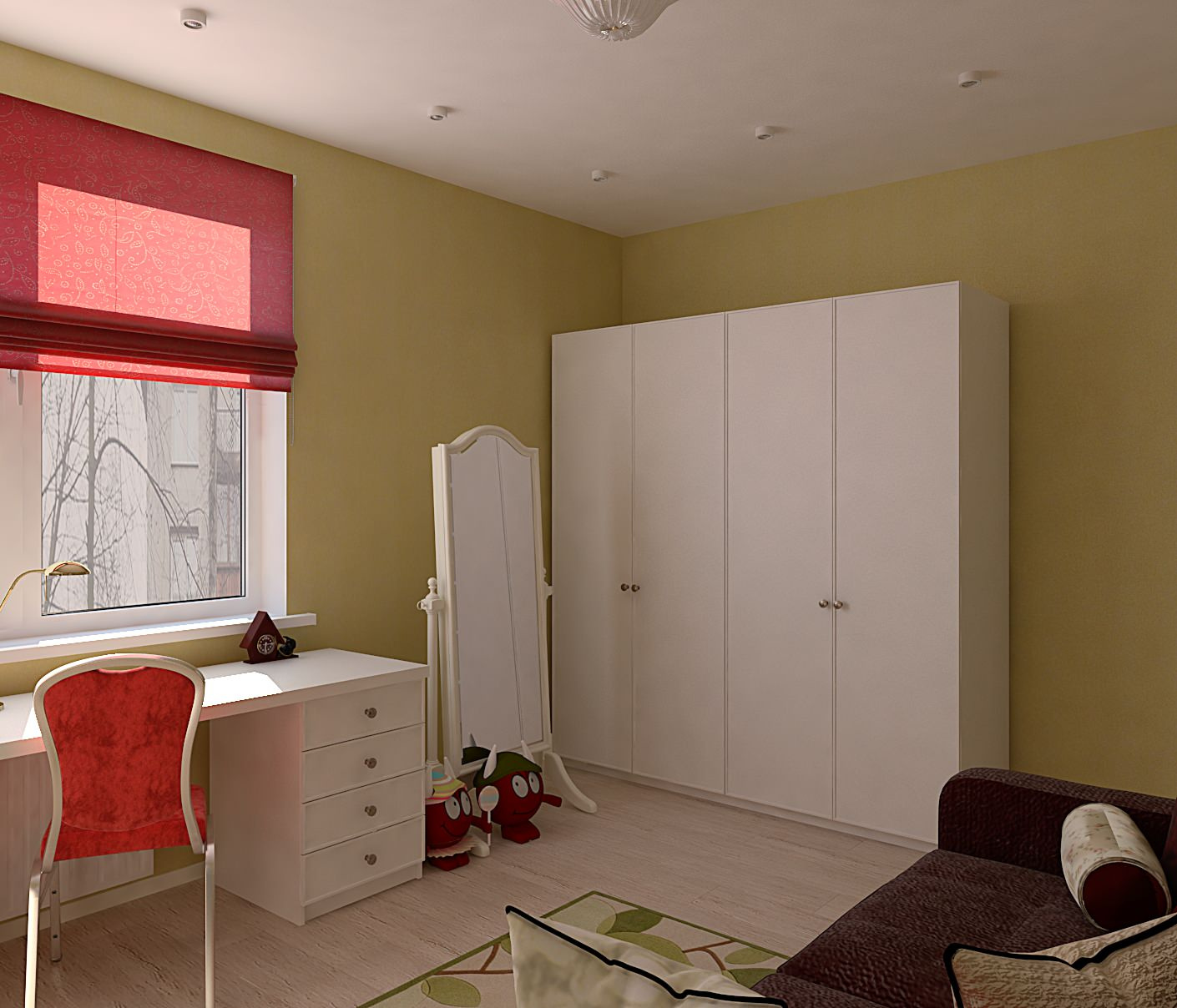 Квартира 40 м2 с элементами классики