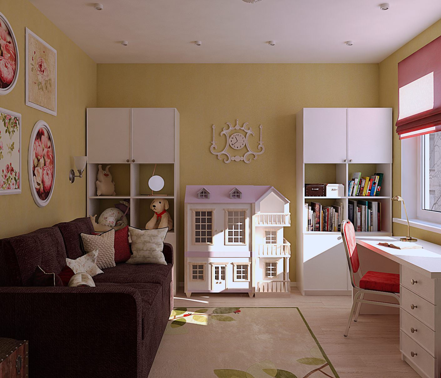 Квартира 40 м2 с элементами классики