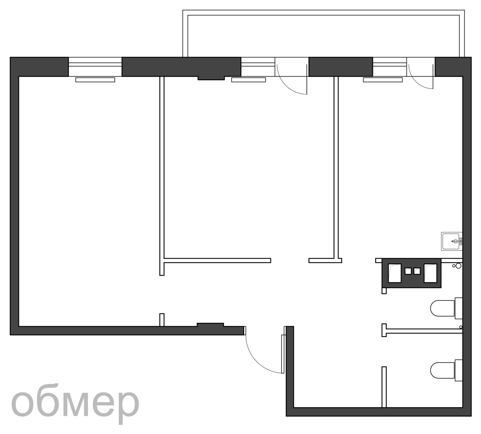 КВАРТИРА 72.3м² Площадь без балкона: 66м²