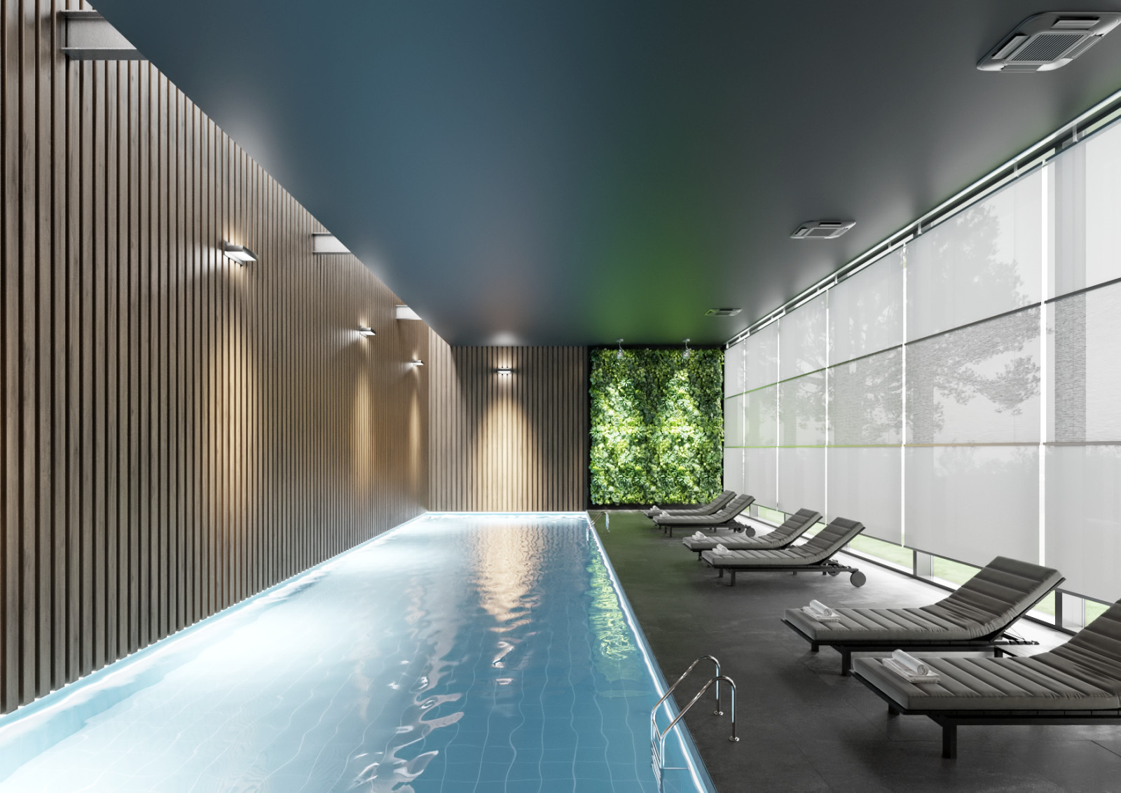 Оформление окон spa зоны системами Flow