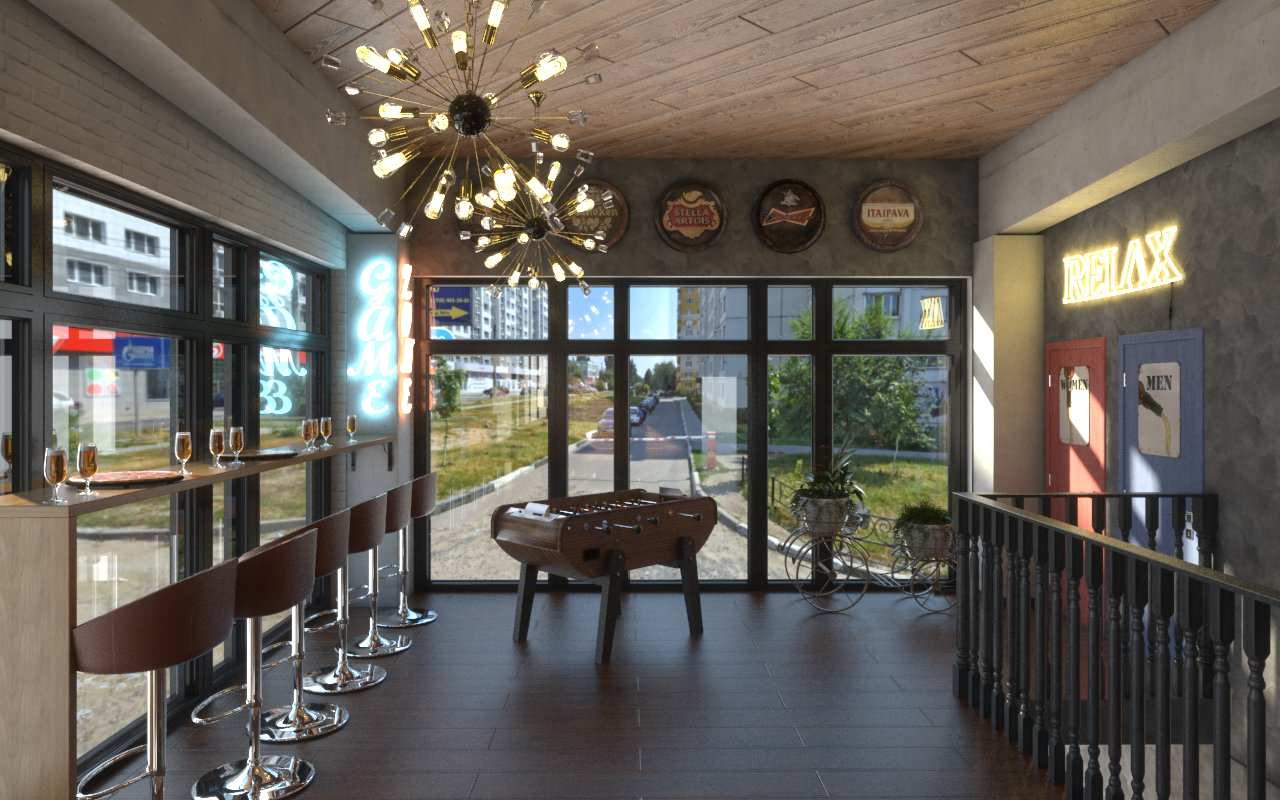 Grand Bar паб в лофт стиле