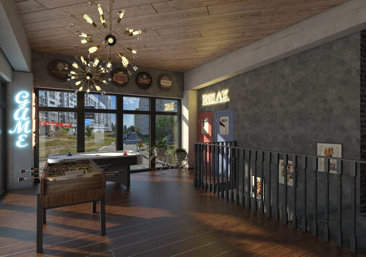 Grand Bar паб в лофт стиле