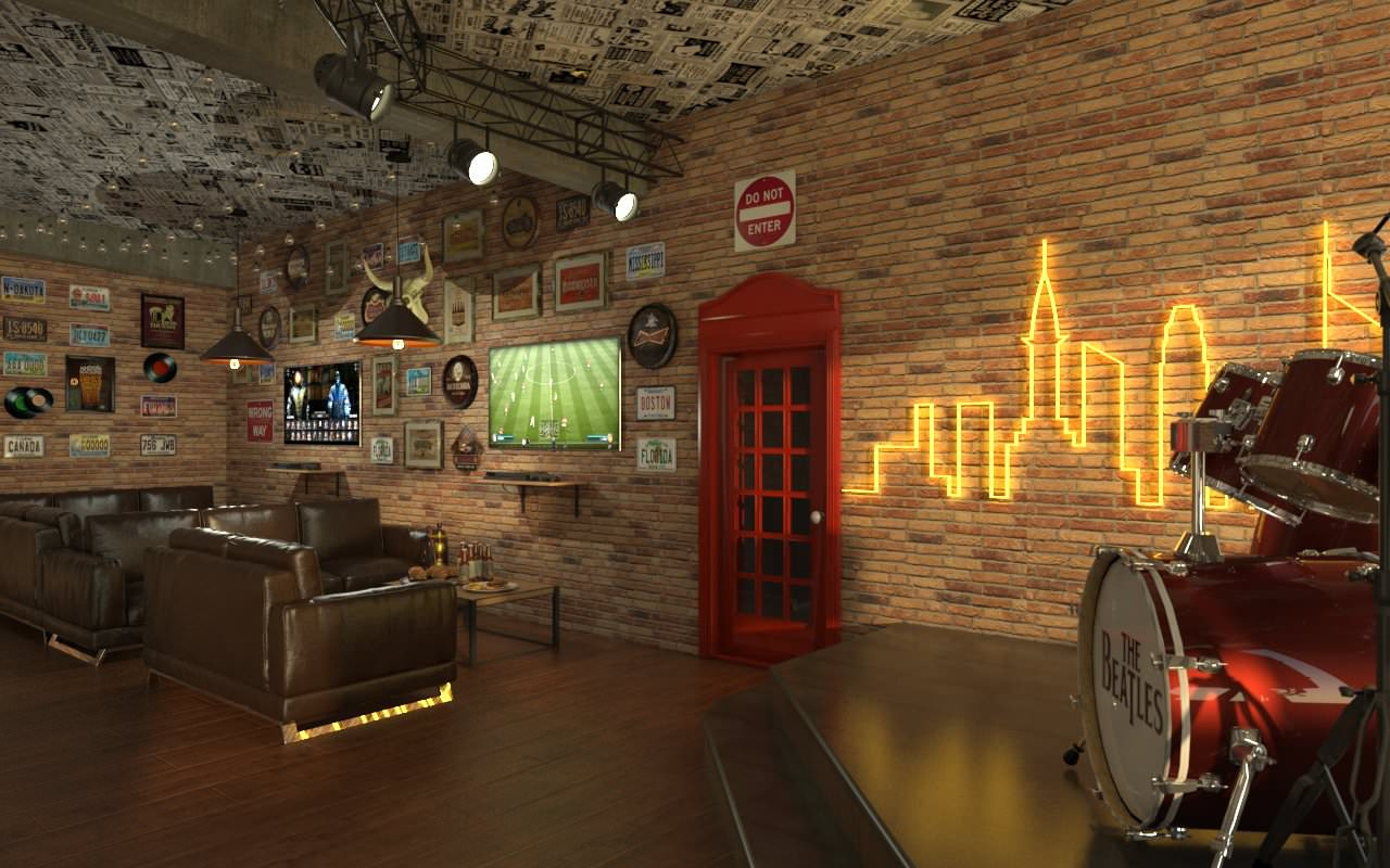 Grand Bar паб в лофт стиле