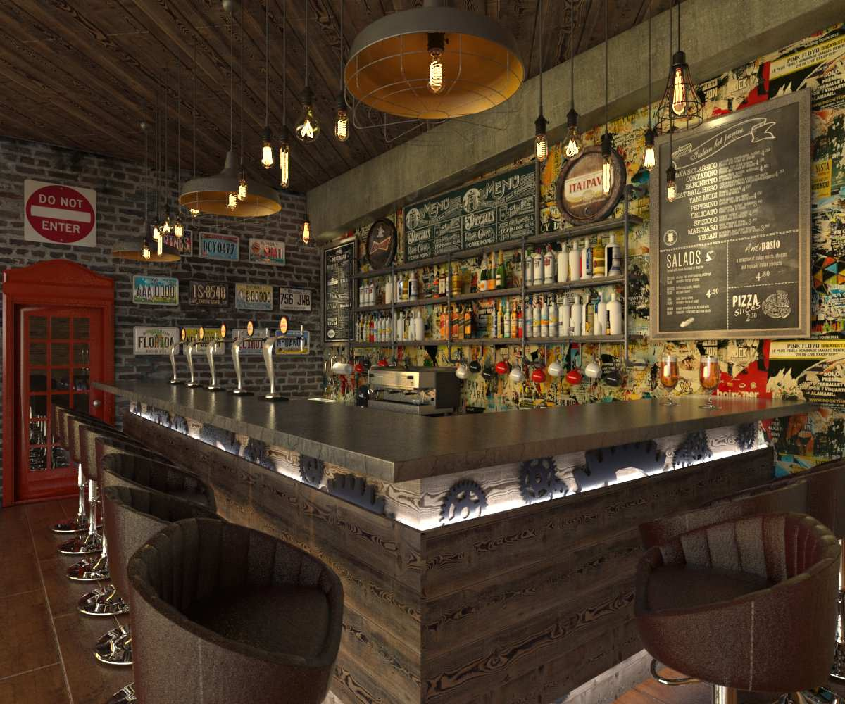Grand Bar паб в лофт стиле