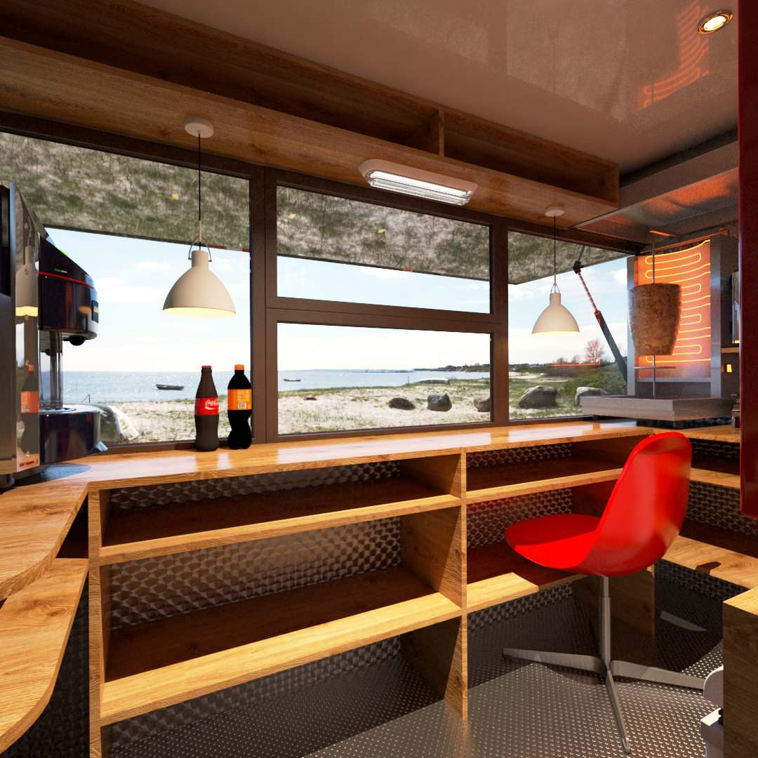 Doner Kebab foodtruck interior
