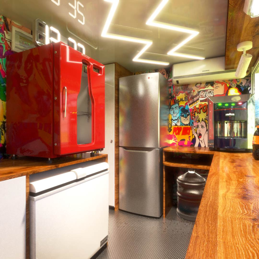 Doner Kebab foodtruck interior