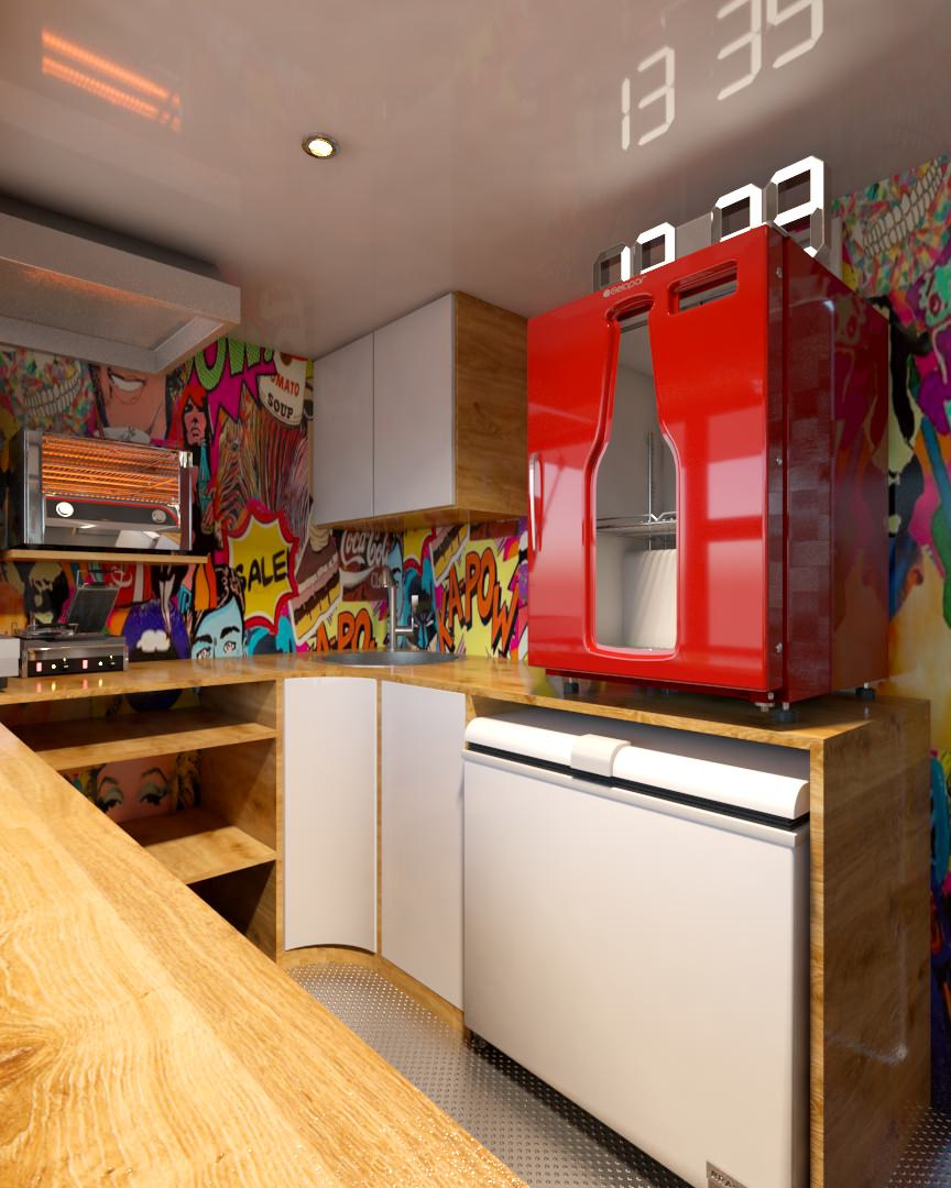 Doner Kebab foodtruck interior