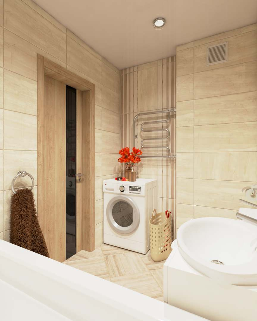 Совмещенный санузел с плиткой Savoy Golden Tile