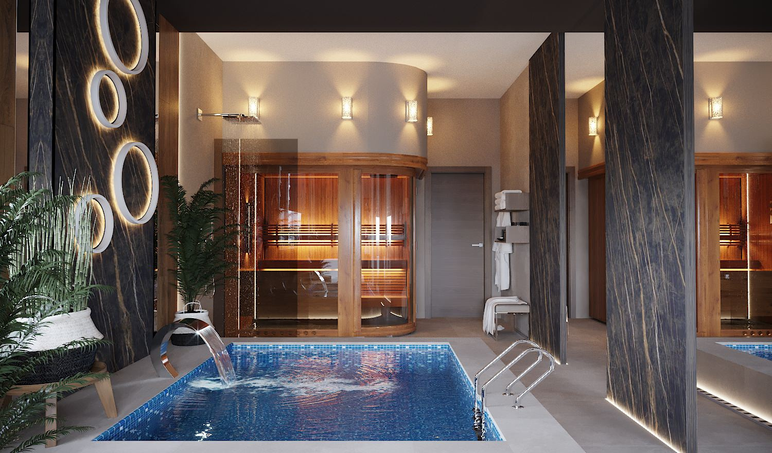Интерьер SPA зоны в доме