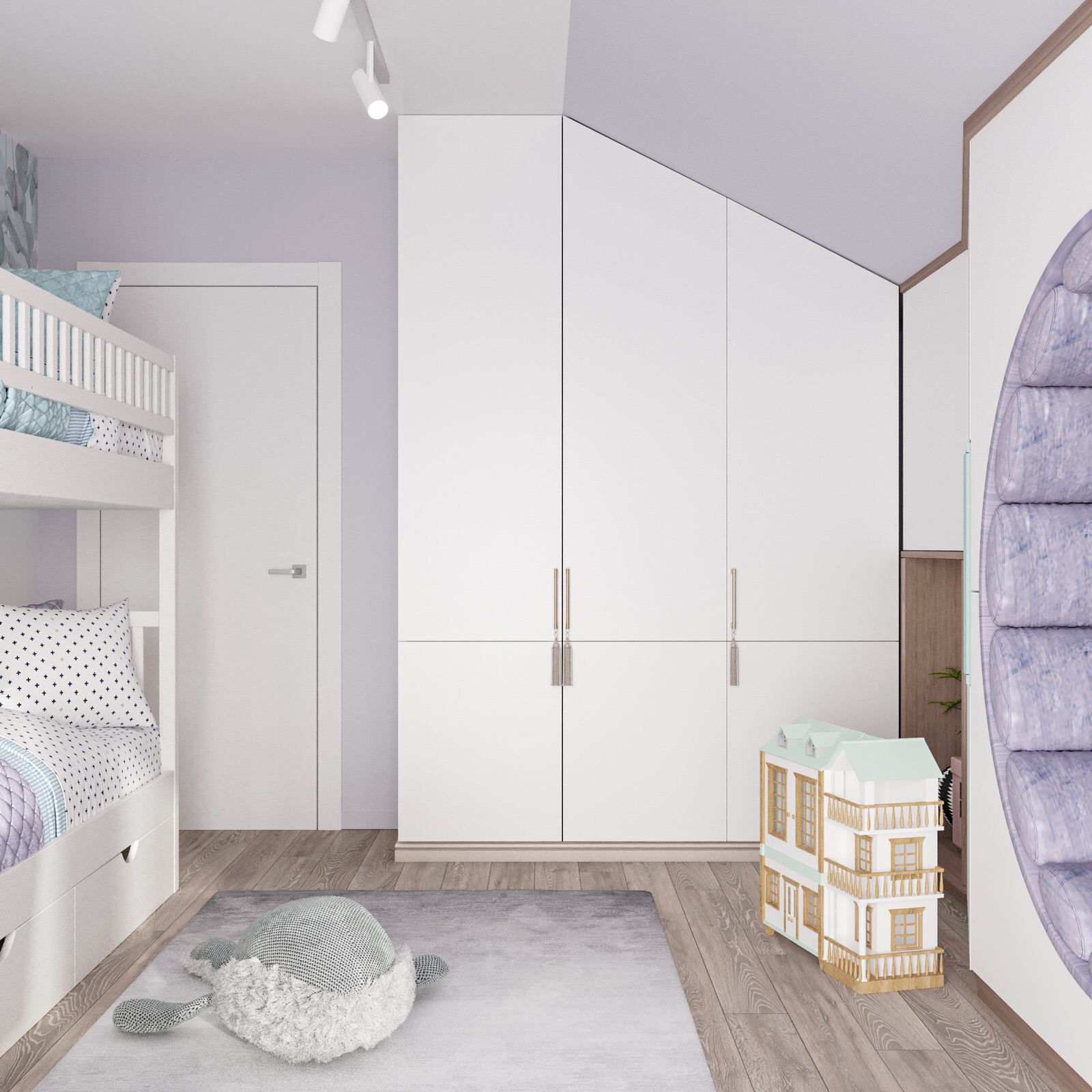 Дизайн интерьера детской дома 160м2